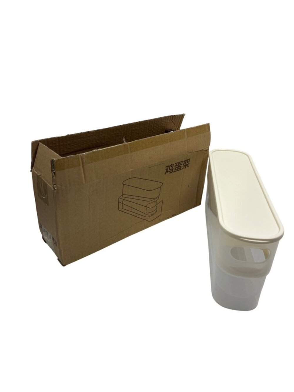 Plastic Egg Storage Container With Lid & Tilted Design For Kitchen Organizing